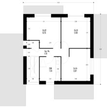 Plan etage maison moderne cubique détails design