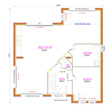 Plan rez-de-chaussée réalisation Lesquin